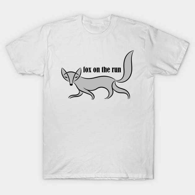 Fox on the Run T-Shirt by xxtinastudio